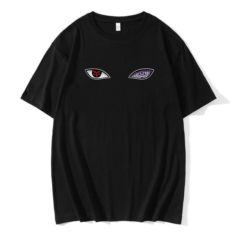 

Man's Cotton T-shirt Streetwear Anime Attack On Titan Printing Sleeve Hunter X Hunter Short Men Clothing Casual Loose Oversized