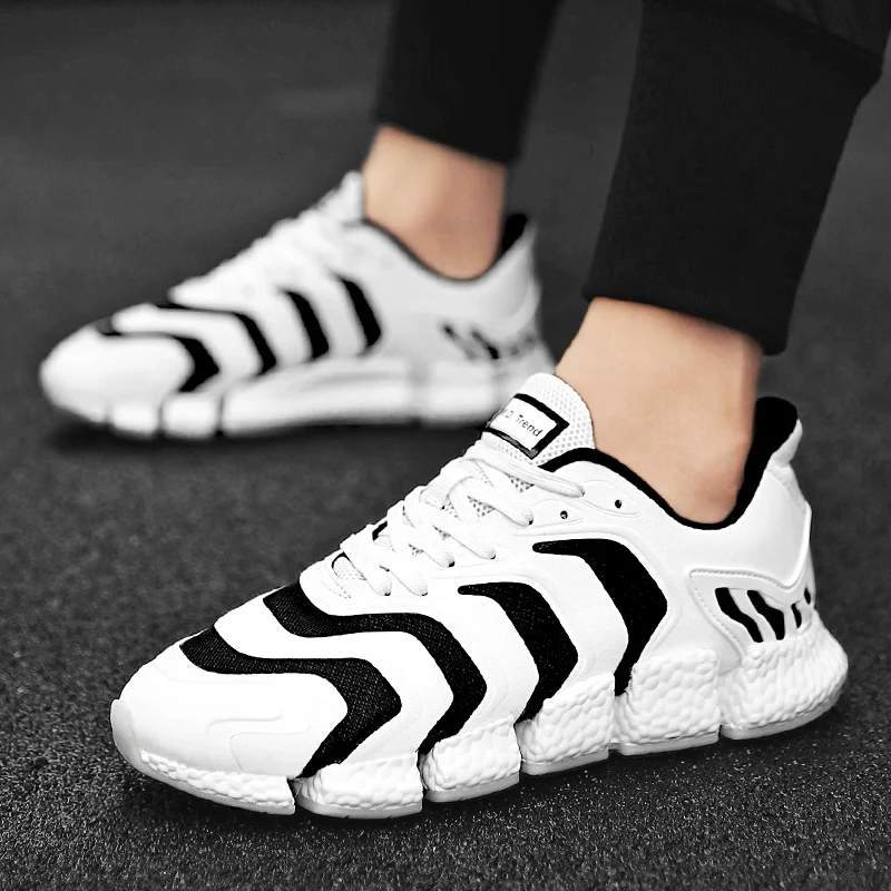 

Fashion Men Chunky Shoes 2021 Stylish Men's Black White Color Sneakers Fashion Designer Male Lightweight Footwear Casual Shoes