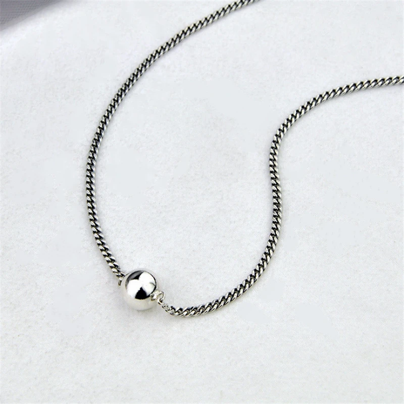 Модное простое классическое массивное ожерелье с круглым шариком тибетская