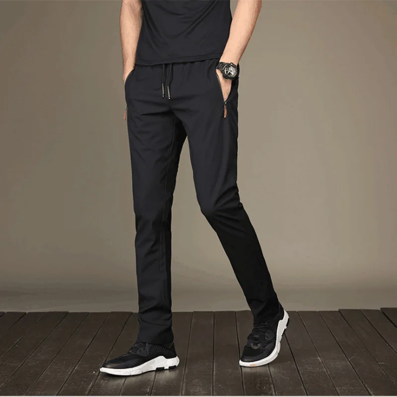 

Новинка лета 2021, тонкие повседневные брюки, новые мужские корейские Молодежные трендовые облегающие повседневные брюки, мужские леггинсы, ...