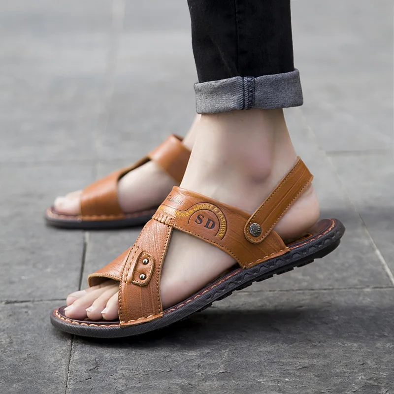

Sandalet Erkek Sandalen Herren Sandalias De Cuero Para Hombre Sandalia Masculina For Man Work Sandals