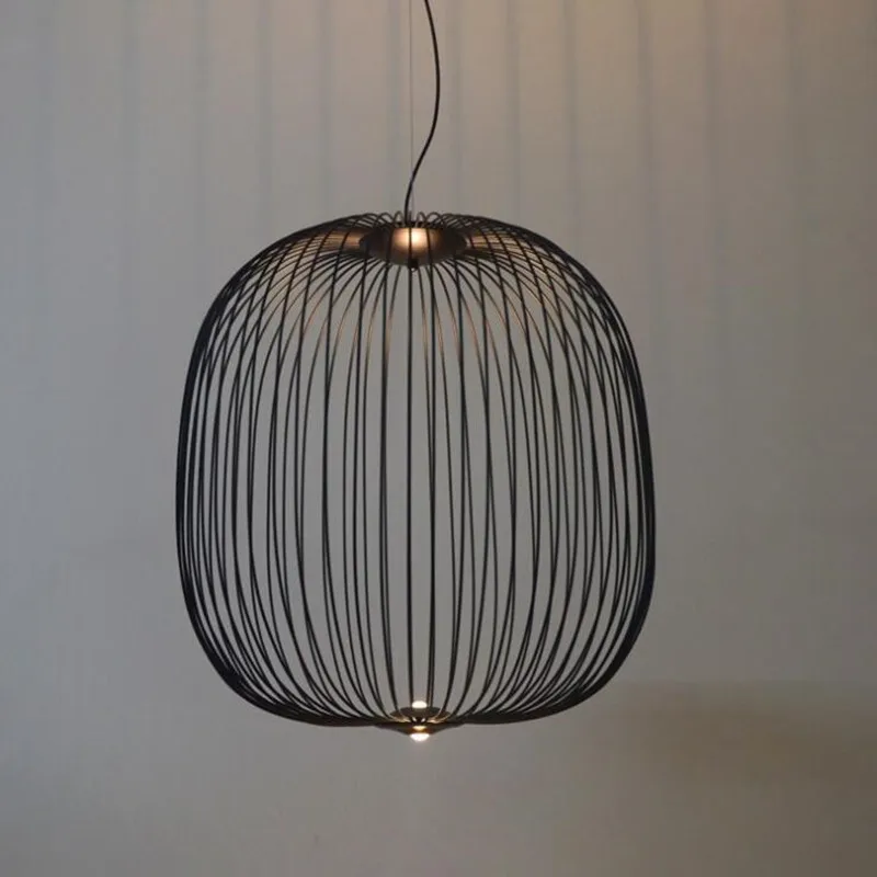 

Creative Bird Cage Design Nordic Foscarini Spokes Gallery Pendant Lights Living room Restaurant Lamp Suspension Lamp Fixtures