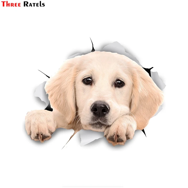 

Три Ratels 1081 3D выглядывал Лабрадор собака автомобиля стены Стикеры наклейки для детская одежда для мальчиков и девочек с Ванная комната туале...