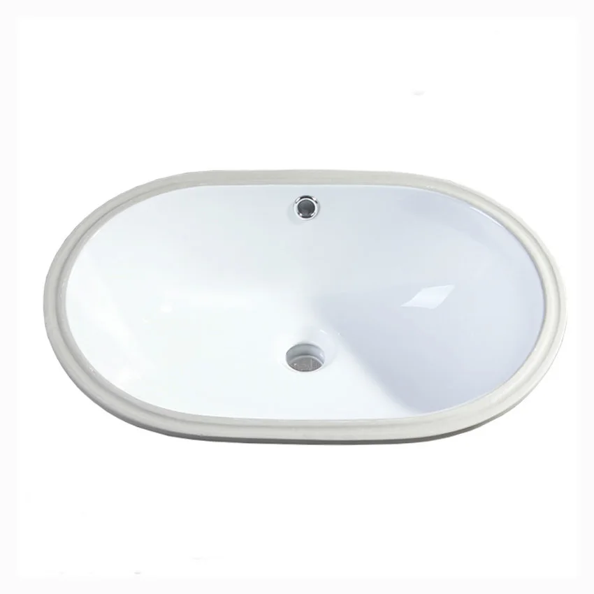 

26 Inch Oval Under Counter Basin Deep Recessed Sink 24 Inch Wash Basin Simple Washbasin Ceramic Bathroom Sink 2021 New Discount