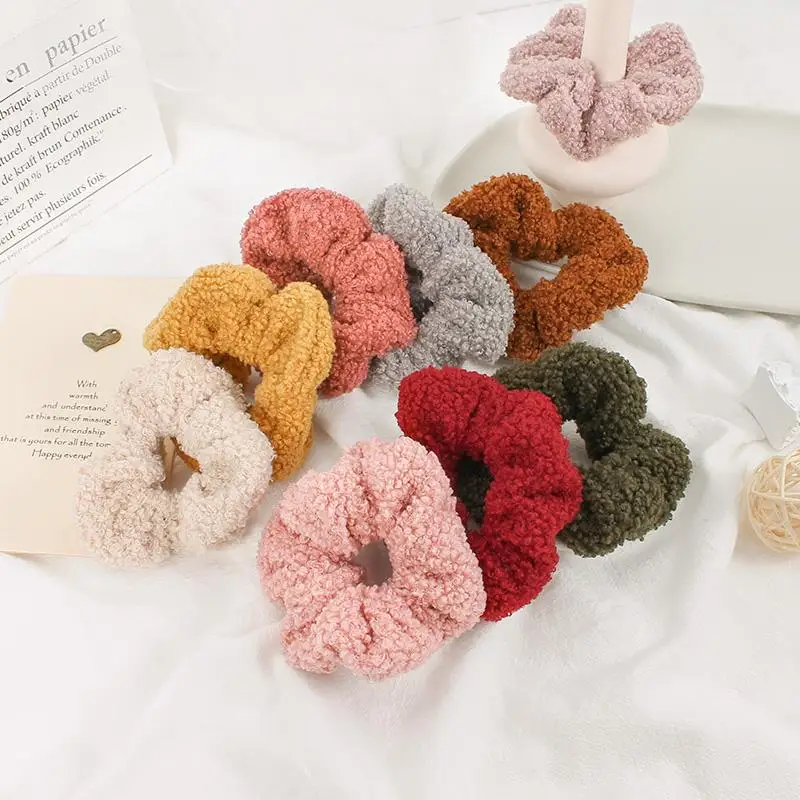 Искусственный мех резинка для волос Модный женский Хвостик Держатель на голову