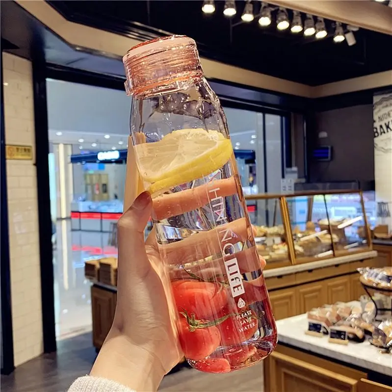 

Korean ins trend student cup simple large capacity sports plastic cup men's and women's creative portable cup