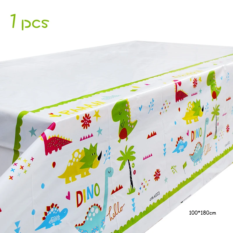 1pc tablecloth Мотив динозавра вечерние милый бумажный мешок подарка Беби Шауэр детский реквизит Динозавр для вечеринки детская джунгли украшения на день рождения - Цвет: 1pc tablecloth