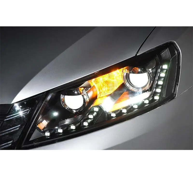 Автомобильные аксессуары для дневных ходовых автомобилей Drl Led Cob фары автомобильные фары в сборе 11 для Volkswagen Passat