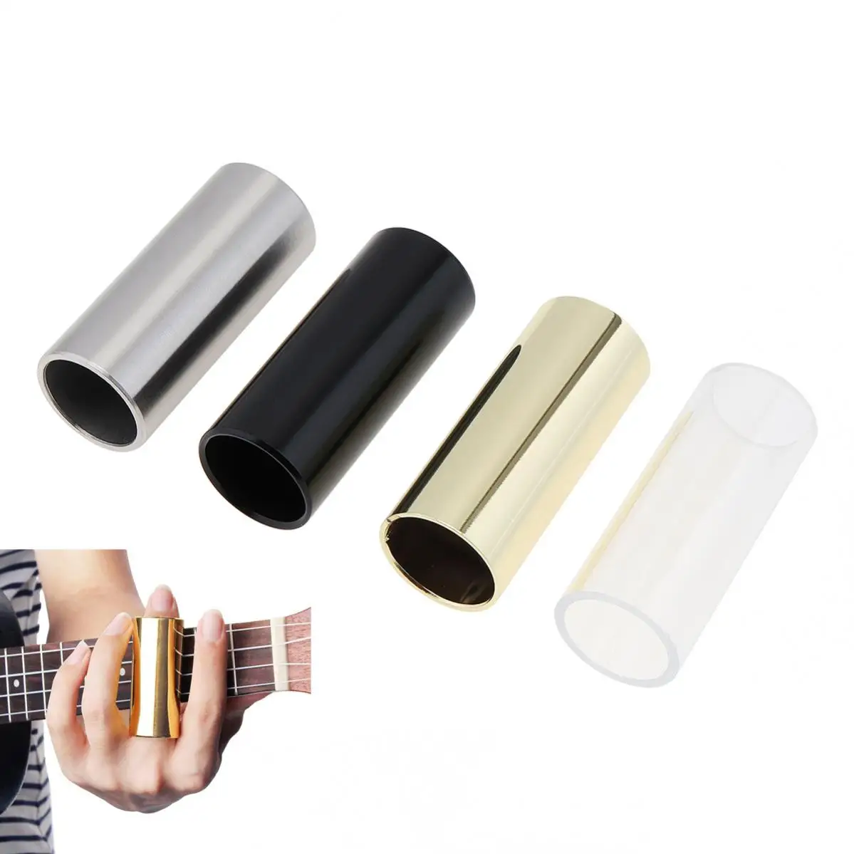Набор слайдов для гитары 15 шт./лот слайды из нержавеющей стали целлулоидные