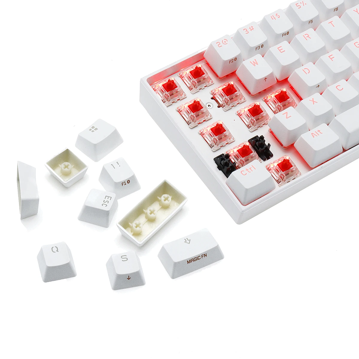 Беспроводная клавиатура ANNE Pro2 мини 60% Портативная bluetooth механическая с красным