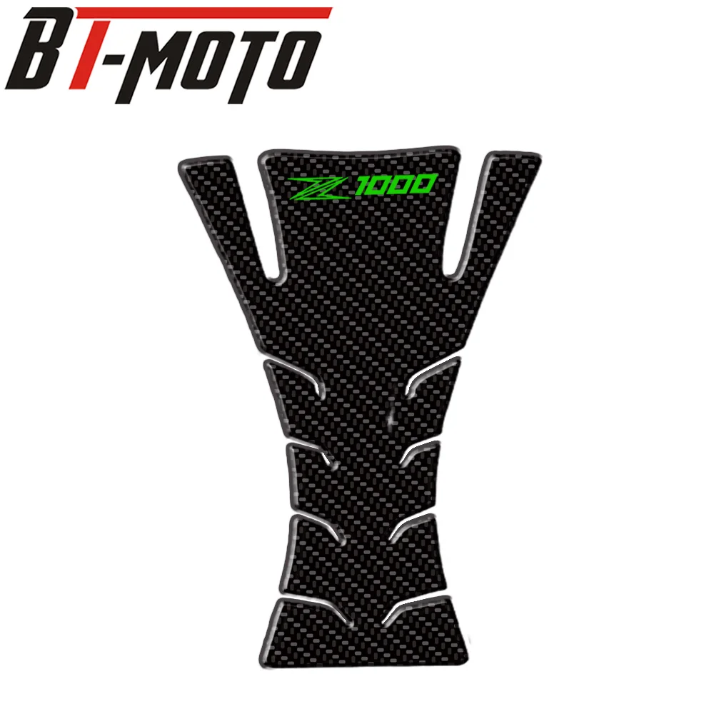 

Motorcycle Tank Pad Stickers Gas Fuel Tank Protectors 3D carbon fiber graphics for Kawasaki Z1000 1 Set