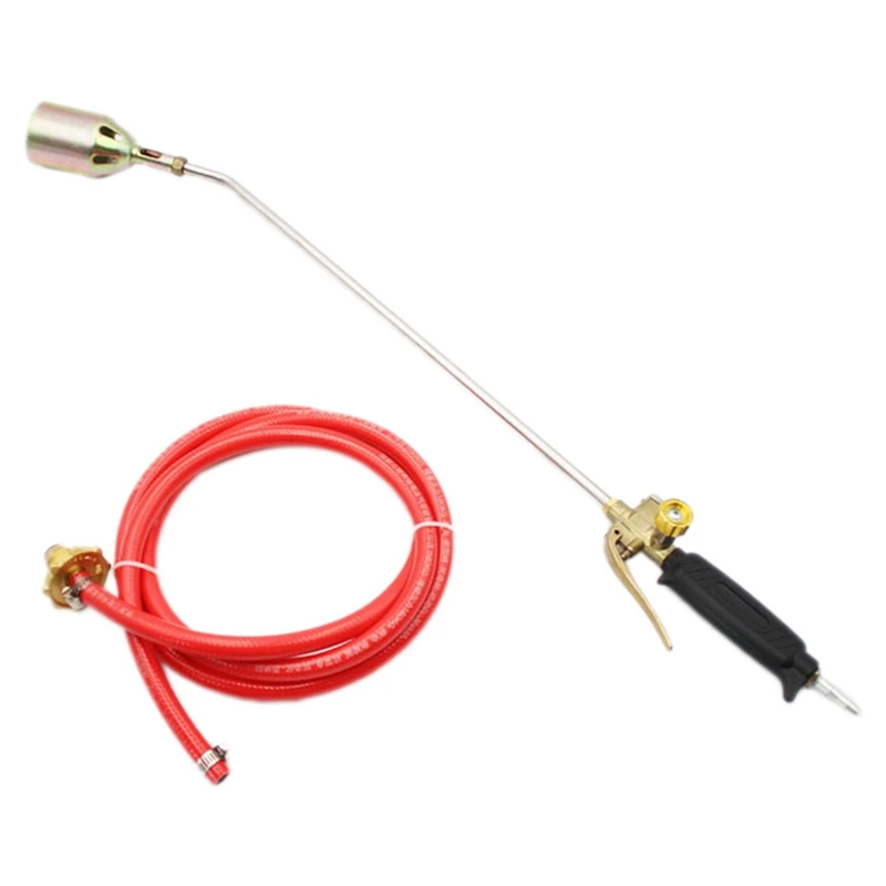 

Propane Torch Weed Burner, Three-Valve Blowing Torch, with 98.42 Inches (About 250 cm) Hose, Adjustable Flame Control
