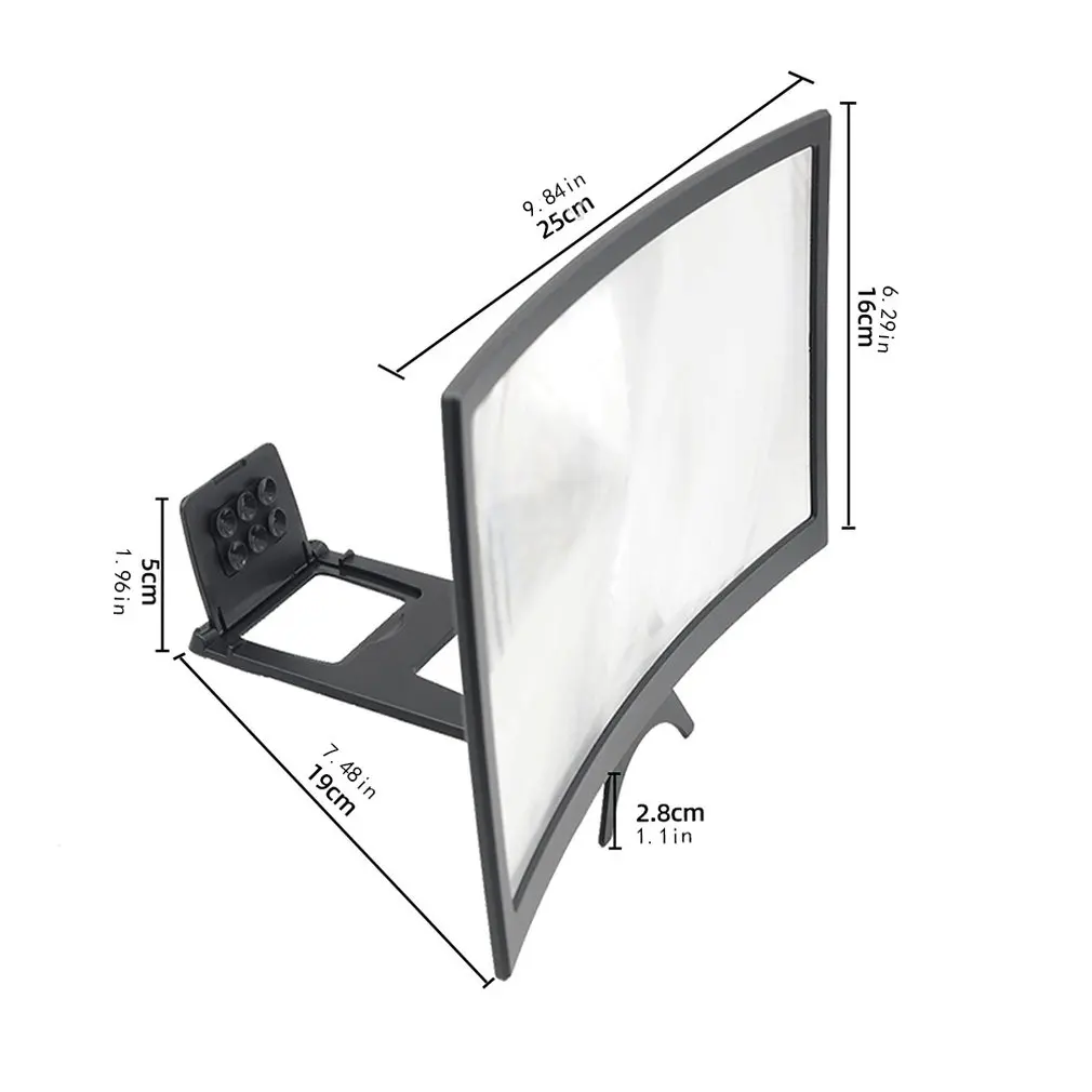 

HobbyLane Mobile Phone 3D Screen Video Magnifier Bracket Folding Enlarged Desktop Smartphone Movie HD Projector