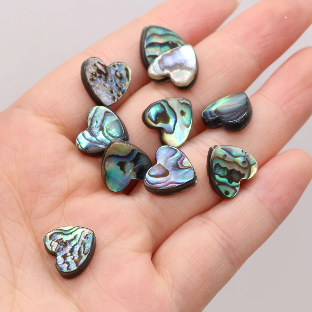 

New Natural Holed Freshwater Abalone Shell Heart-shaped Shell Beads Exquisite Handmade DIY Classic Jewelry Necklace Bracelet