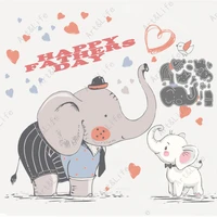 cute elephant happy fathers day new metal cutting dies stencils for making scrapbooking album birthday card embossing cut dies