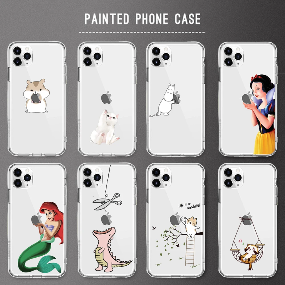 Чехол для iPhone X 5, 5S, 6, 6 S, 7, 8 Plus, X, XS Max, XR, белоснежная принцесса, чехол для iPhone 7, SE, мягкий ТПУ чехол для iPhone 8, 11Pro, чехол
