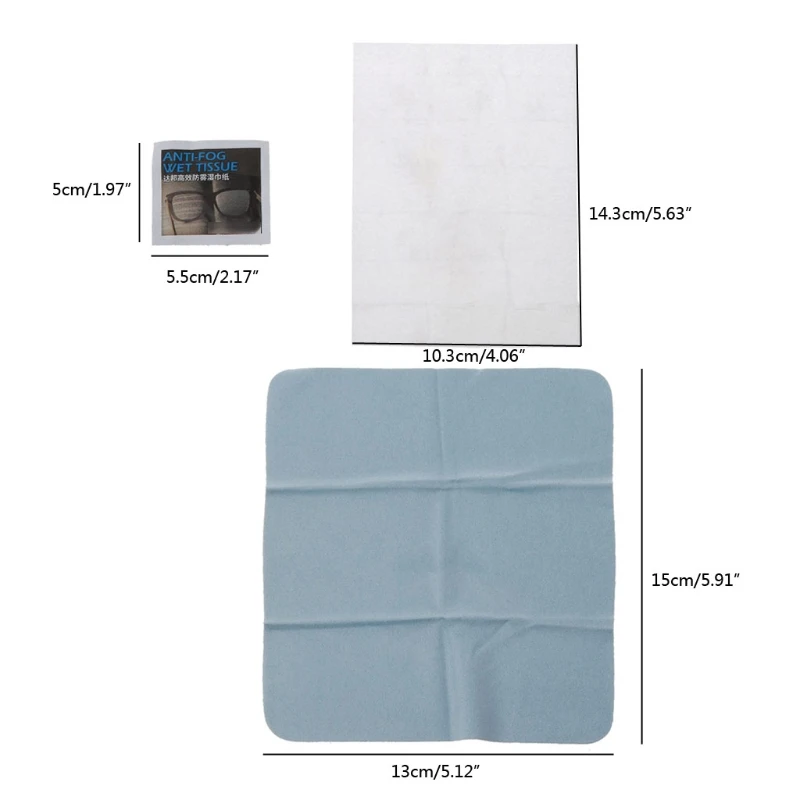 

50Pcs Anti-Fog Wipes for Glasses Pre-moistened Antifog Lens Wipe Individually Wrapped Disposable Defogger Eyeglass Wipes White