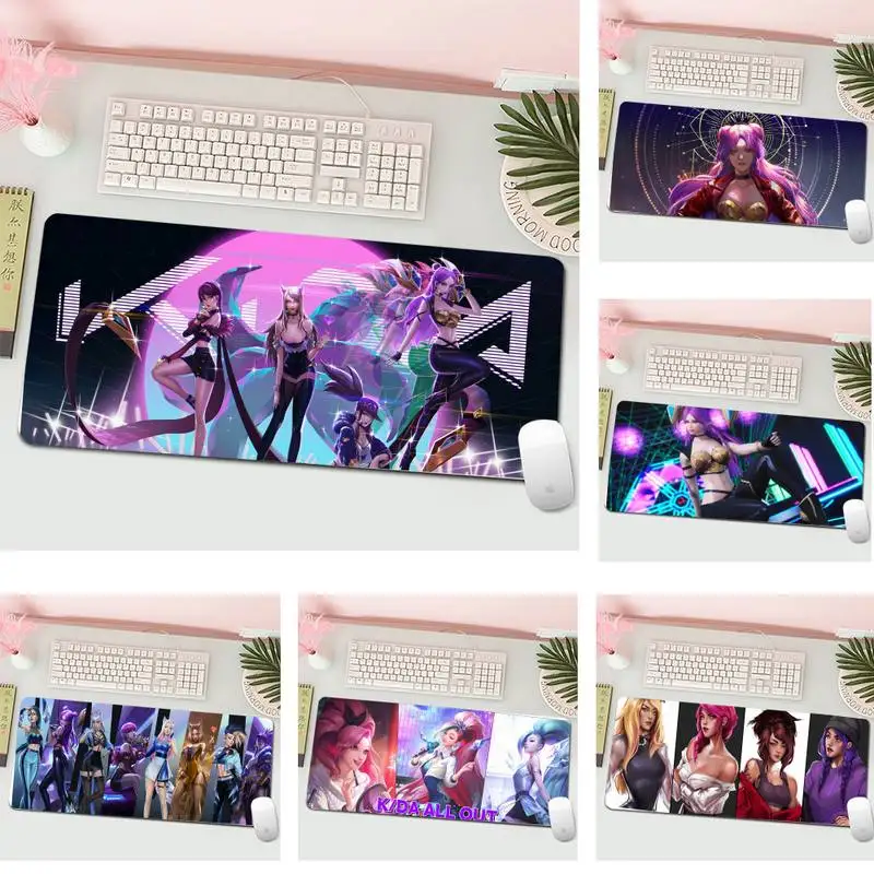 

KDA ALL OUT Seraphine DIY Design Pattern Game mousepad XL Large Gamer Keyboard PC Desk Mat Computer Tablet Mouse Pad