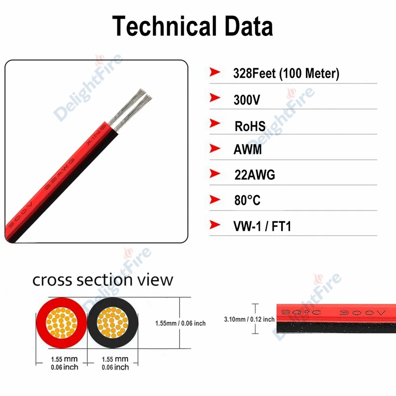 5 м 100 2pin провод 3pin 4pin 5pin 6pin 22 AWG расширение электрическая кабельная проводка