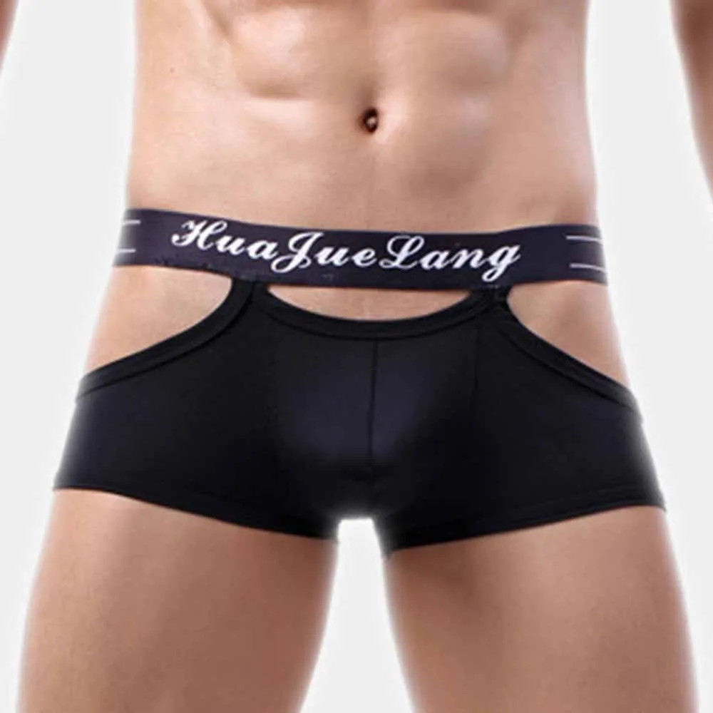 

Cut Out Side Boxer Men Brief Thong Panties Bikini Boy Shorts Hot Lingerie Underwear Knickers For Men Sexy U Convex Underpants A5