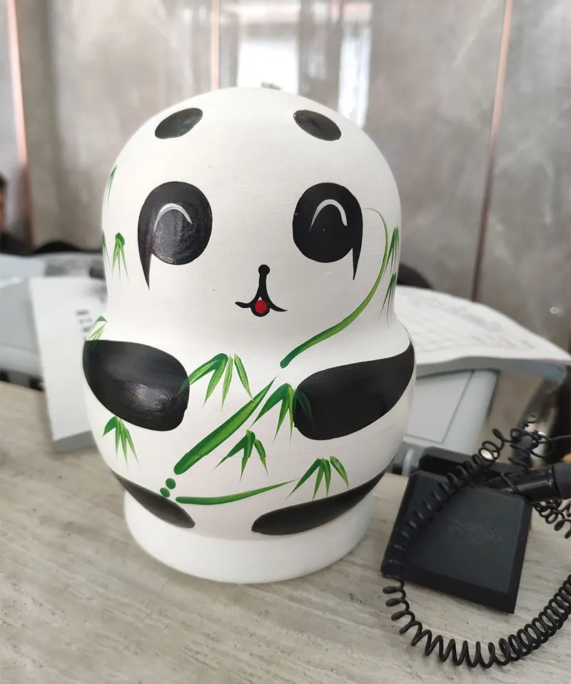 10 шт. кавайная панда деревянная Русская Матрешка украшение для дома Детская