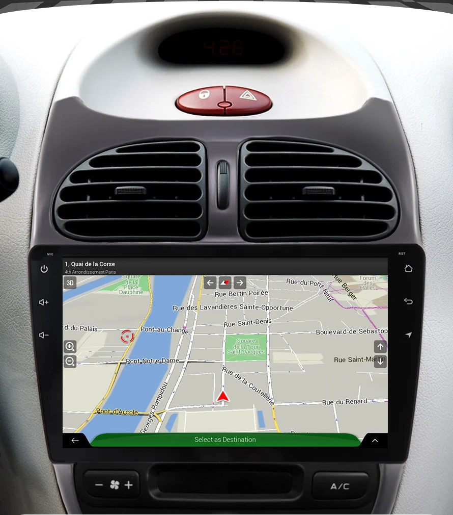 Asvegen 9 ''Восьмиядерный Android 7,1 2G+ 32GB Автомобильный аудио стерео радио для PEUGEOT 206 Мультимедиа DVD плеер gps динамик навигатора