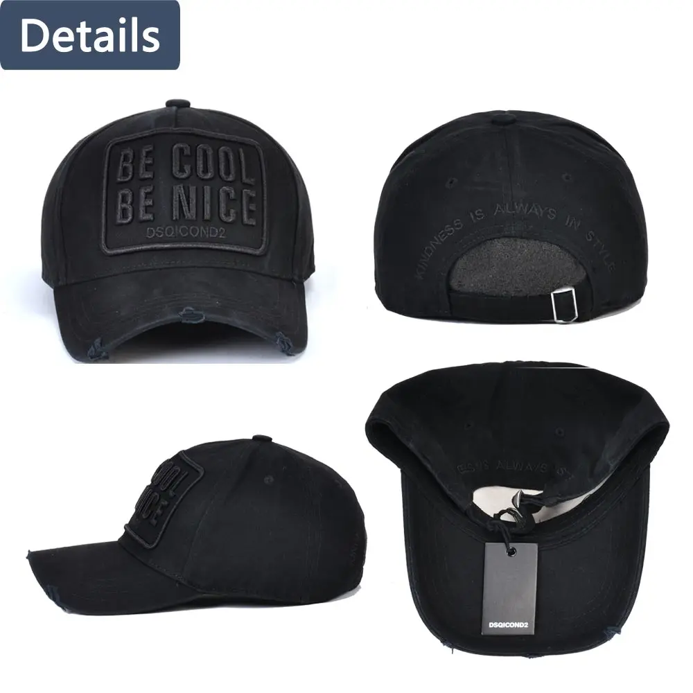 

Be Cool Be Nice DSQICOND2 Brand DSQ Baseball Caps Cotton ICON Letters Cap Men Women embroidery Design Hat Trucker Snapback Dad