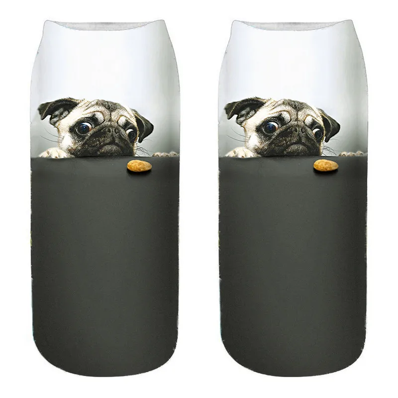 Новинка 3D женские зимние носки милые Мультяшные забавные мультяшные Животные