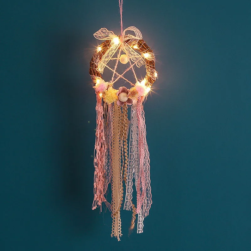 

Original Creativity Hand Woven Wind Chime Cute Pendant Family Bedroom Study Decoration Wall Decorations Exquisite Festival Gifts