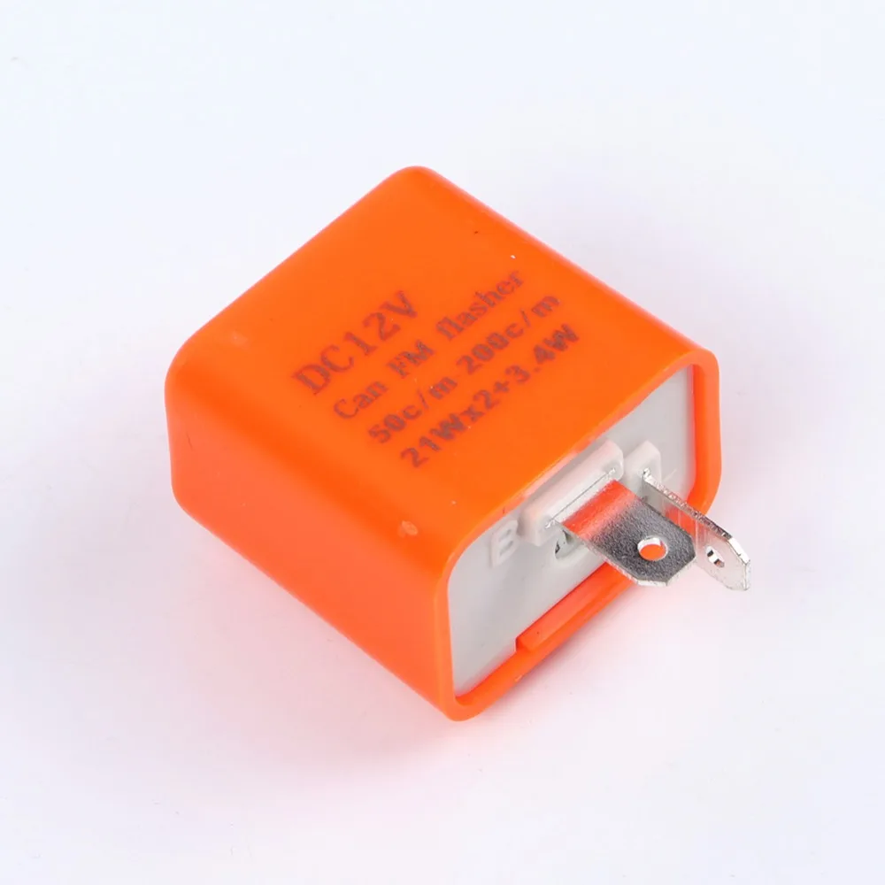 Светодиодный Flasher 12V 2 Pin регулируемое частотное реле индикатор сигнала поворота для мотоцикла исправление