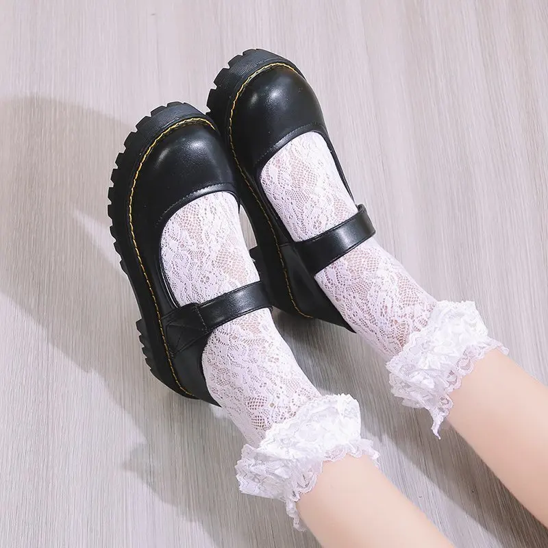 Сезон весна-осень Женские туфли-лодочки Мэри Джейн туфли на плоской подошве На