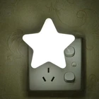 Мини-милая звезда светодиодный ночник ЕССША AC110-220V Выдвижная розетка прикроватный настенный светильник Датчик управления освещением детский ночник