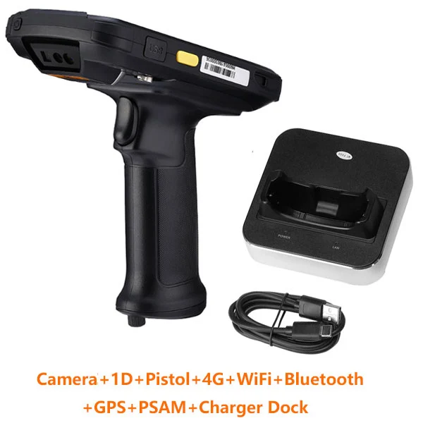 1D charger IssyzonePOS Android Pos терминал прочный PDA 1D 2D штрих-код беспроводной сканер 4G WiFi Bluetooth gps склад сбор данных - Цвет: 1D charger