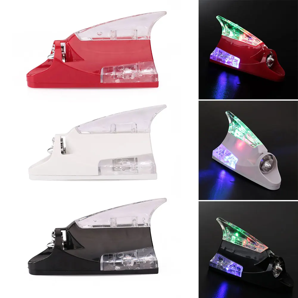 

Car Wind Power Shark Fin Roof Colorful LED Warning Light Decoration Strobe Lamp