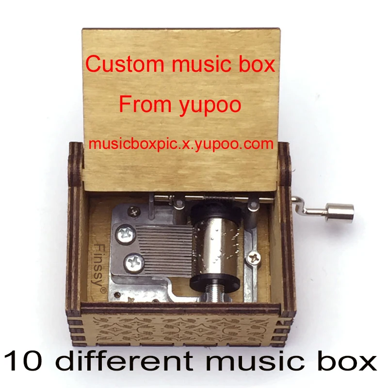 10 шт./лот оптовая продажа ВИП-Музыкальная шкатулка на заказ с нашими 64