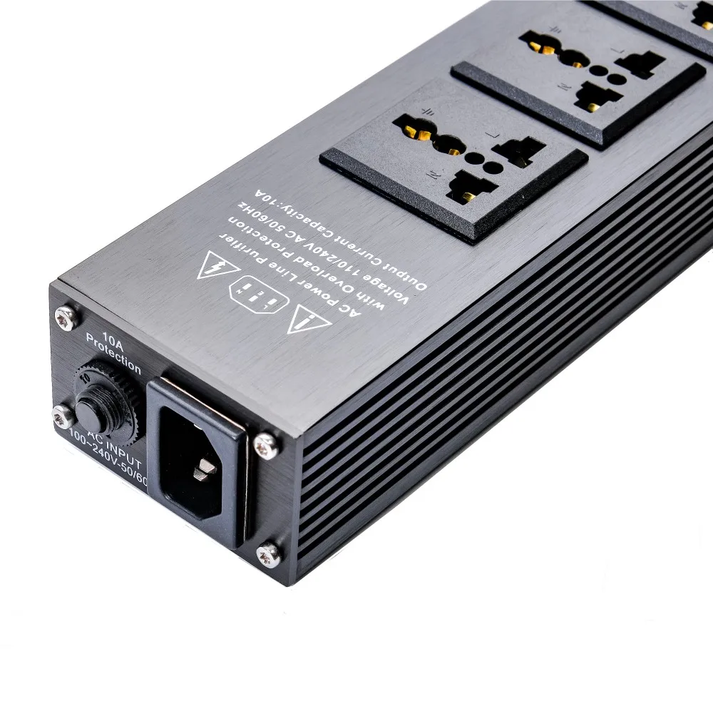 

hifi Matihur MT-102 Audio Noise AC Power Filter Power Conditioner Power Purifier Surge Protection with EU Outlets Power Strip