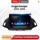 Автомагнитола Junsun V1 Pro на Android 10,0 с голосовым управлением, мультимедийный проигрыватель для Ford Kuga Escape 2013-2016, GPS-навигация, Авторадио