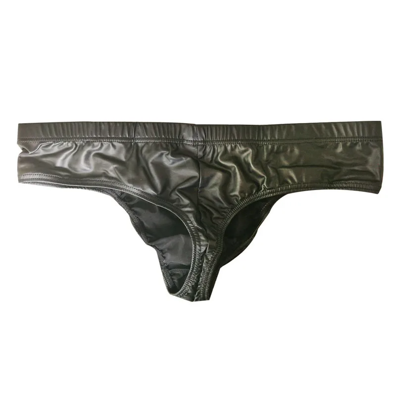 PU Искусственная кожа Для мужчин Трусы-стринги трусы эротические Mankini стринги