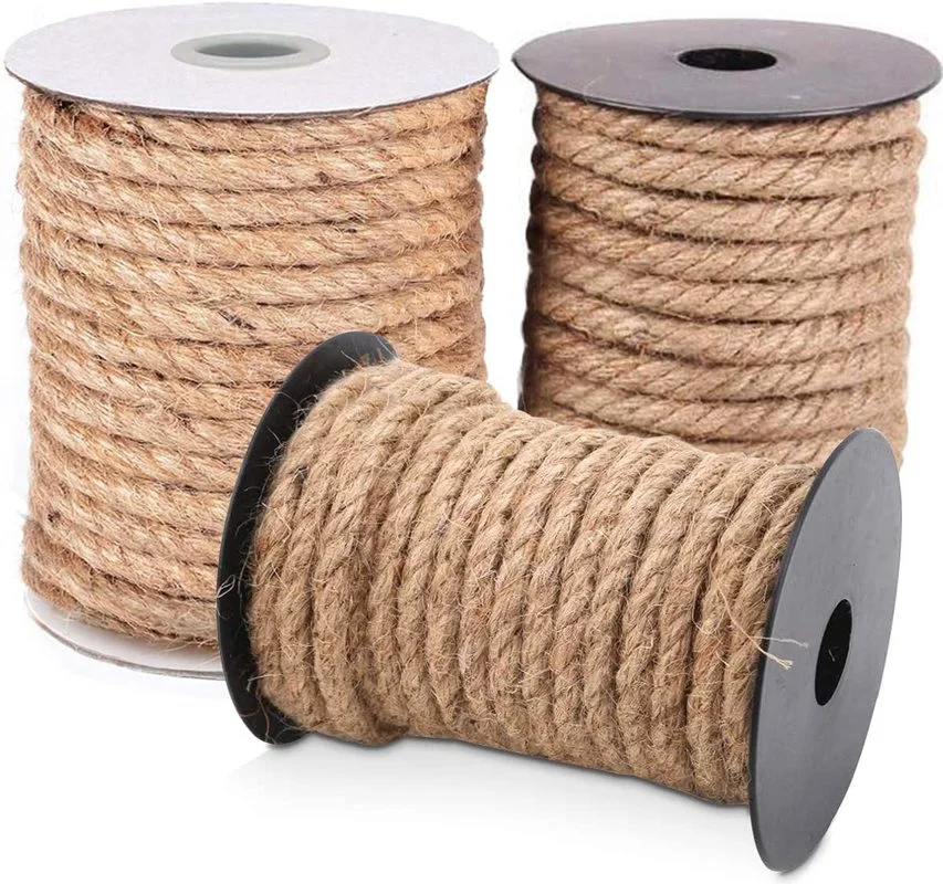 Плетеный шнур из пеньки плетеный макраме 8 мм веревки натурального джута для