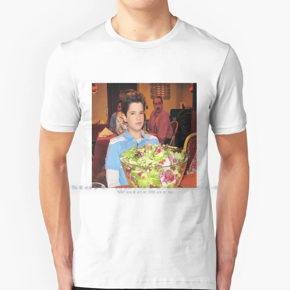 

Футболка Freddie Benson с салатом, хлопковая Футболка 6XL icpearl Freddie Benson, Натан Kress, салатный мем, Забавный Ник, человек с едой, ТВ-шоу