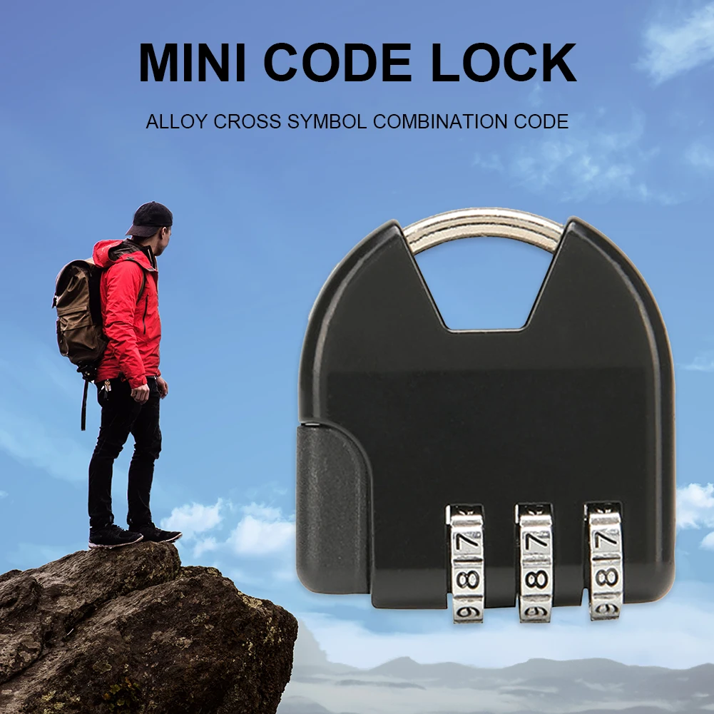 

Mini Zinc Alloy 3-Digit Code Luggage Password Padlock Backpack Anti-Theft Password Lock Drawer Storage Box Combination Locks