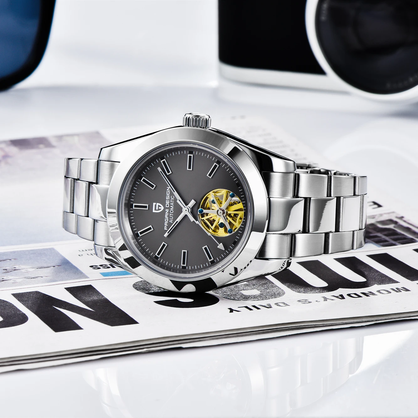 

PAGANI DESIGN Sports Men's Watch 2020 Top Brand Sapphire 40mm Men's Mechanical Watch 100M Waterproof Tourbillon Men Diving Watch