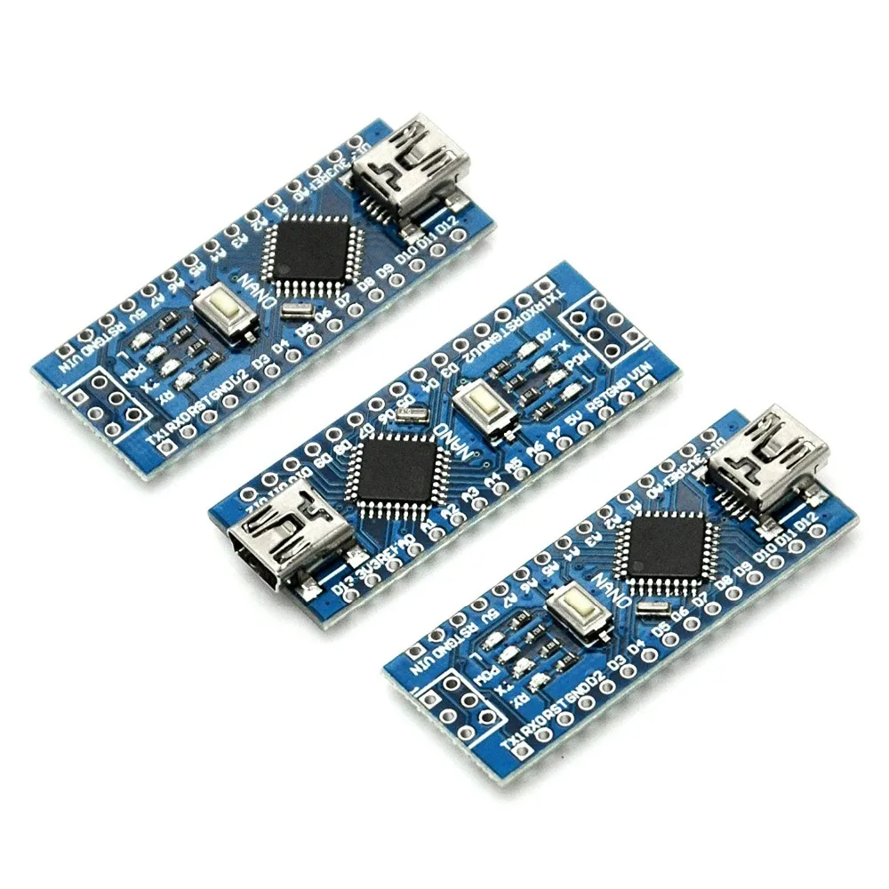 Плата микроконтроллера USB Nano V3.0 ATmega328 CH340G 5 в 16 м для Arduino (комплект из 3 шт.) |