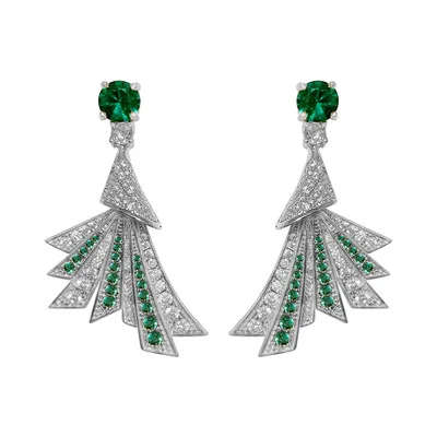 

Изумруд Серьги в виде веера женский европейский и американский стиль серьги в виде веера серьги в стиле ретро серьги