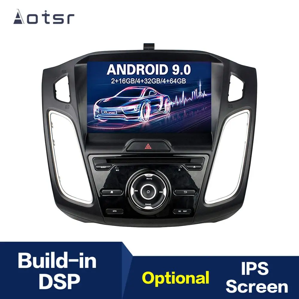 Android 9 4 + 64G DSP ips автомобильный dvd плеер gps навигация для Ford Focus 2015 2018 головное