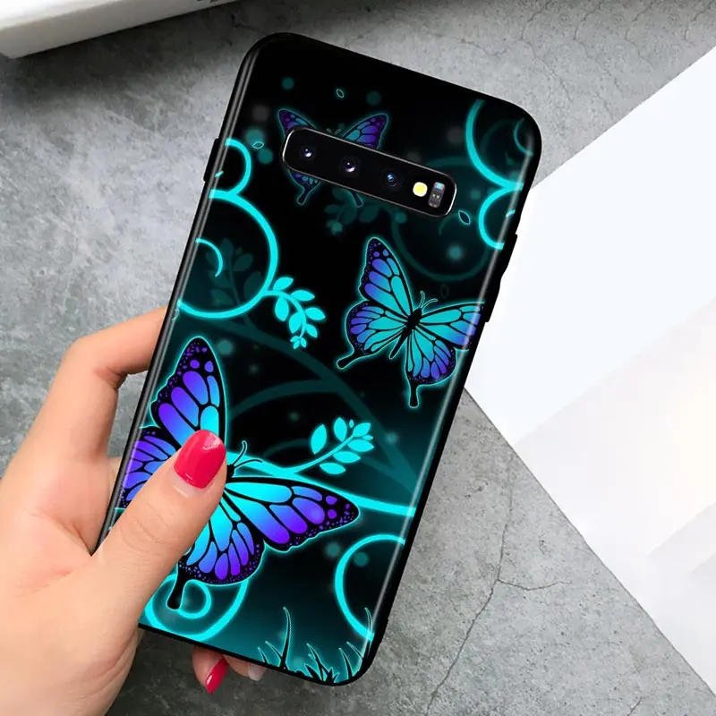 

Colorful cool Butterfly for Samsung Galaxy S21 Note 20 S20 FE Lite Ultra 10 9 8 Pro S10E S10 5G S9 S8 S7 S6 Plus Phone Case