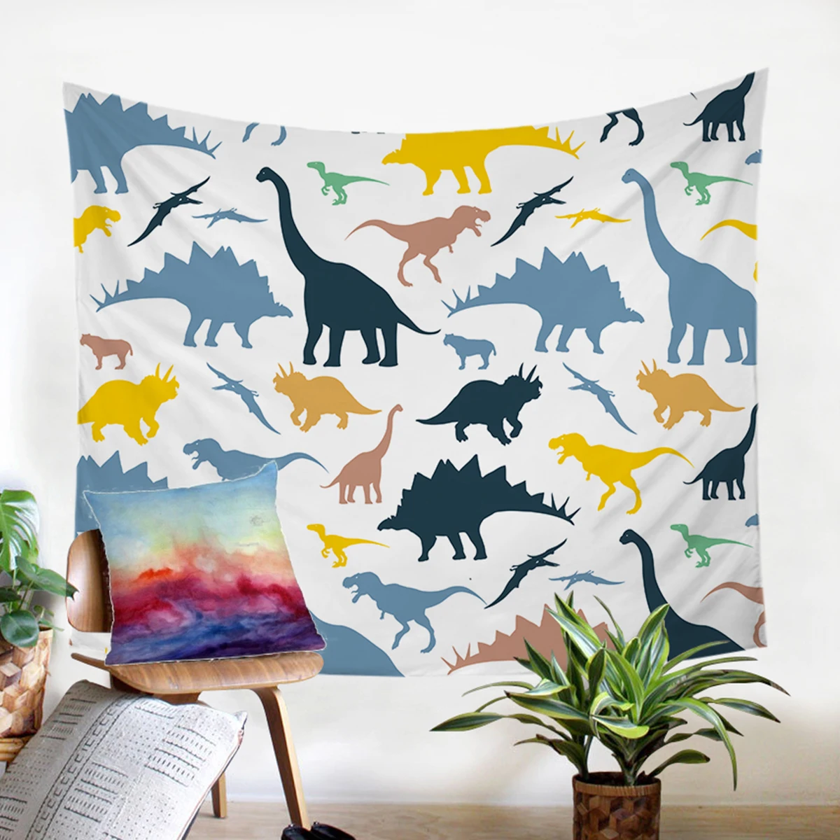 Гобелен с животными художественная настенная живопись бохо декор для гостиной