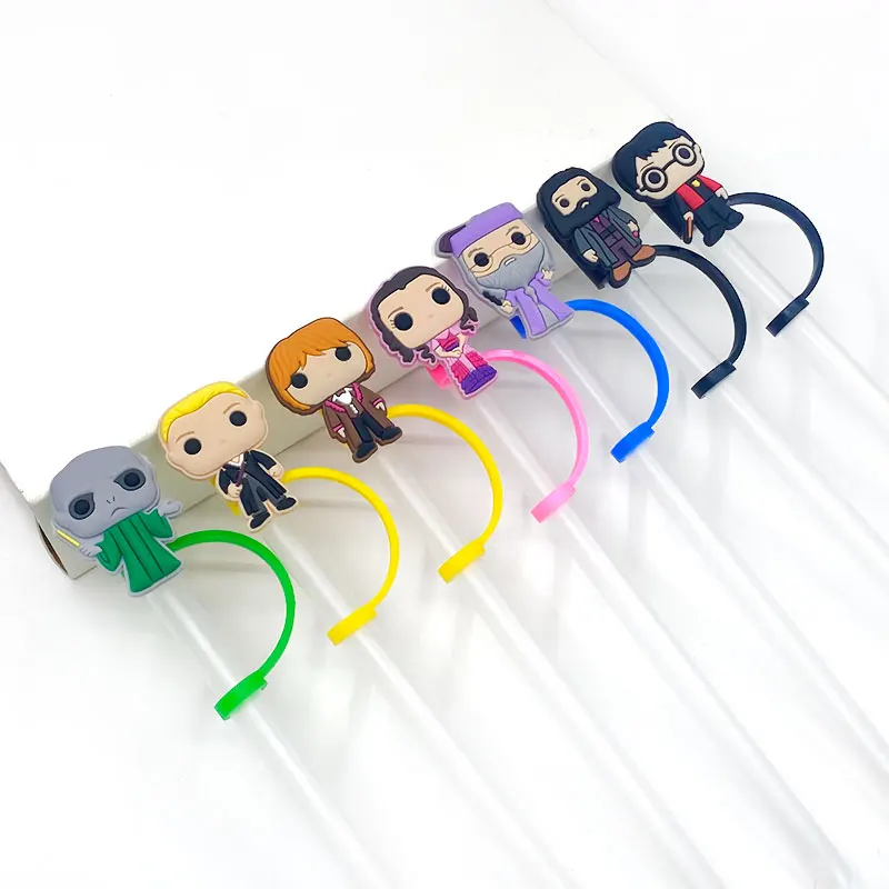 

NEW 8pcs Hot movies Straws Tips Deorative Pencil Topper Bar Birthday Splash Proof For Kitchen Home Party Deorations Supplies