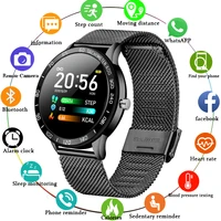 lige new smart watch men women oled color screen heart rate blood pressure multi function mode sport smartwatch fitness tracker