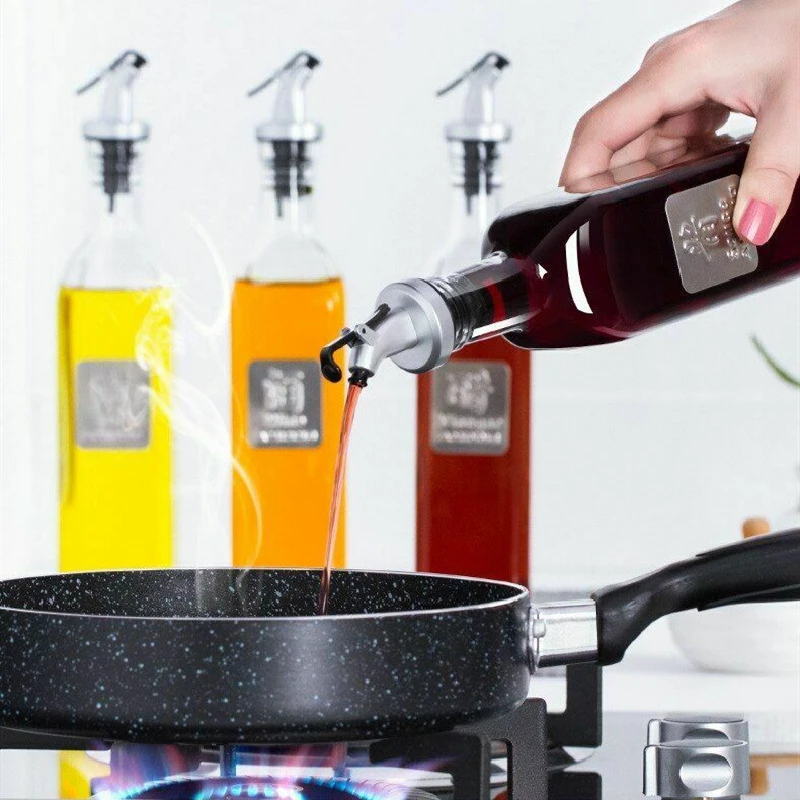 

500ml Glass Oil Sprayer Bar Product Liquid Container Oil Bottle Cooking Wine Vinegar Storage Bottles Kitchenware Tools
